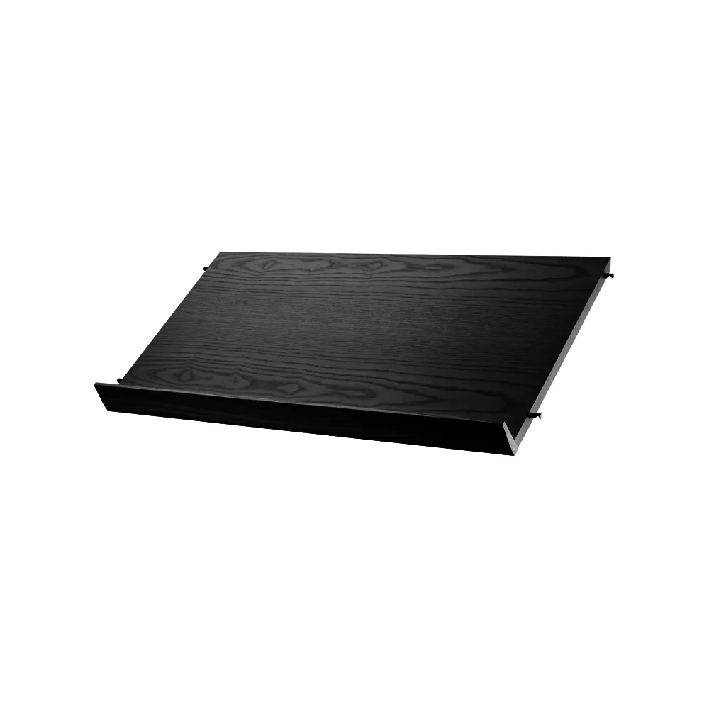 Ξύλινο ράφι περιοδικών String, Μαύρη βαμμένη φλαμουριά, 78x30 cm String