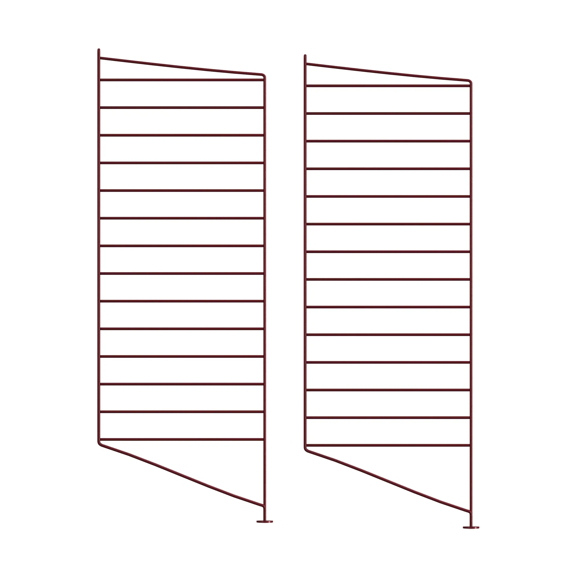 Πλαίσιο δαπέδου String, Σκούρο κόκκινο, 85x30 εκ., 2 τεμάχια String