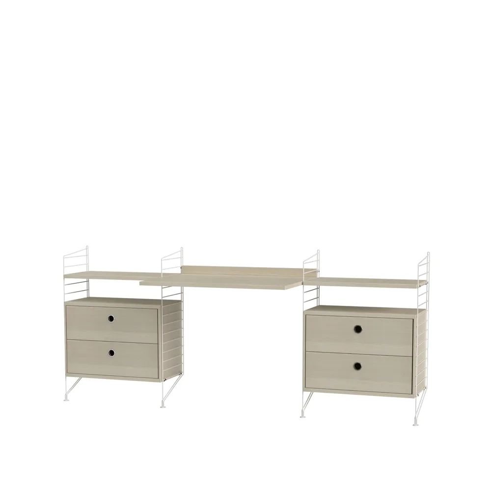 String γραφείο φλαμουριά & λευκό - Συνδυασμός C String