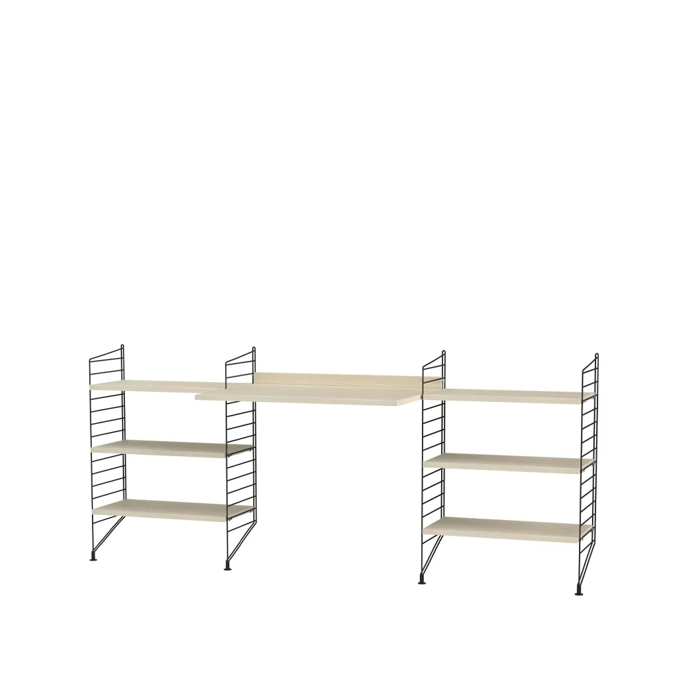 String γραφείο φλαμουριά & μαύρο - Συνδυασμός D String