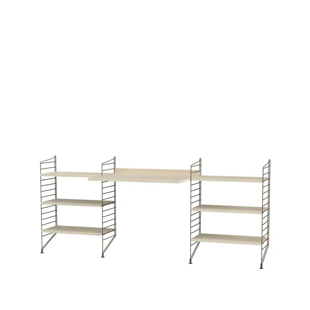 String γραφείο άσπρο & καφέ - Συνδυασμός D String