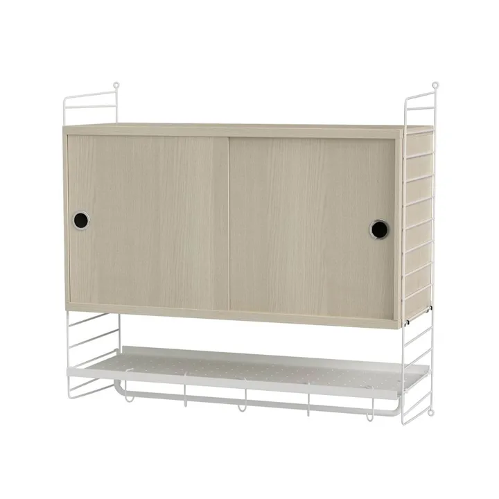 String υπνοδωμάτιο οξιά & λευκό - Συνδυασμός F - String