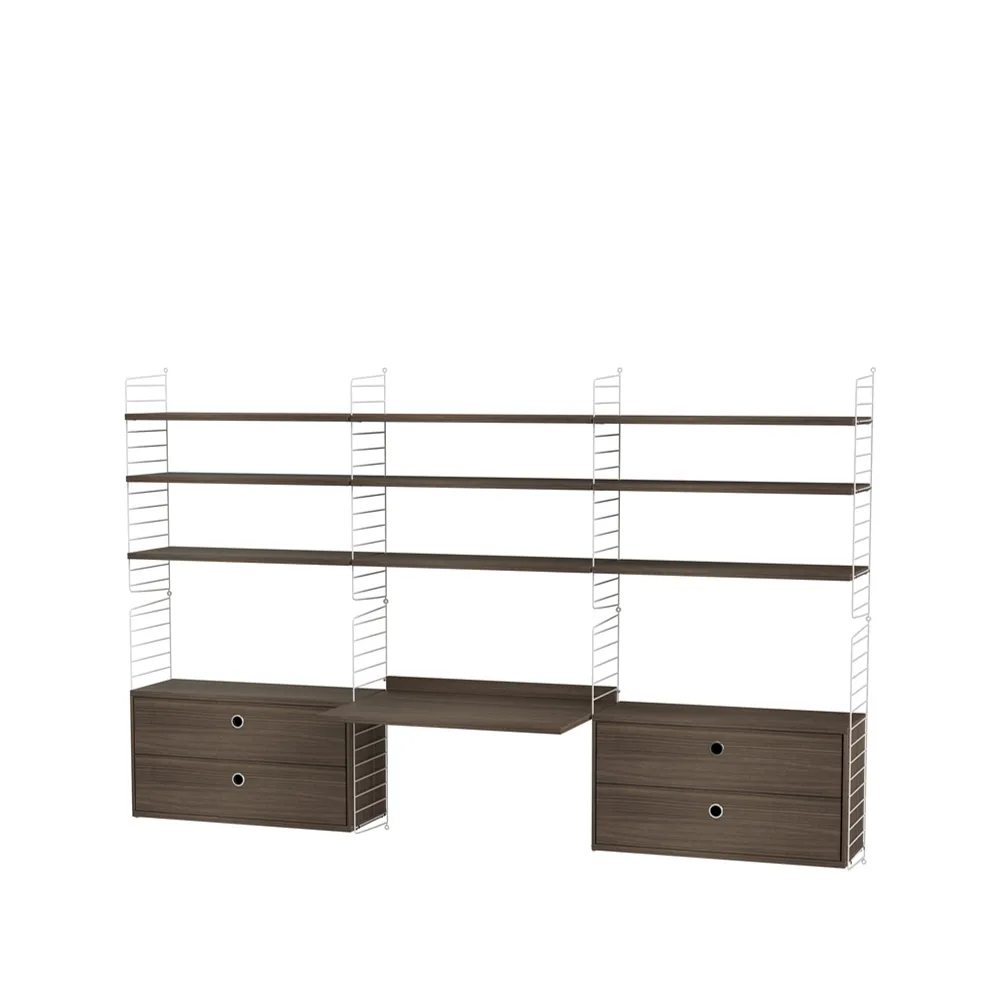 String γραφείο καρυδιά & λευκό - Συνδυασμός F String