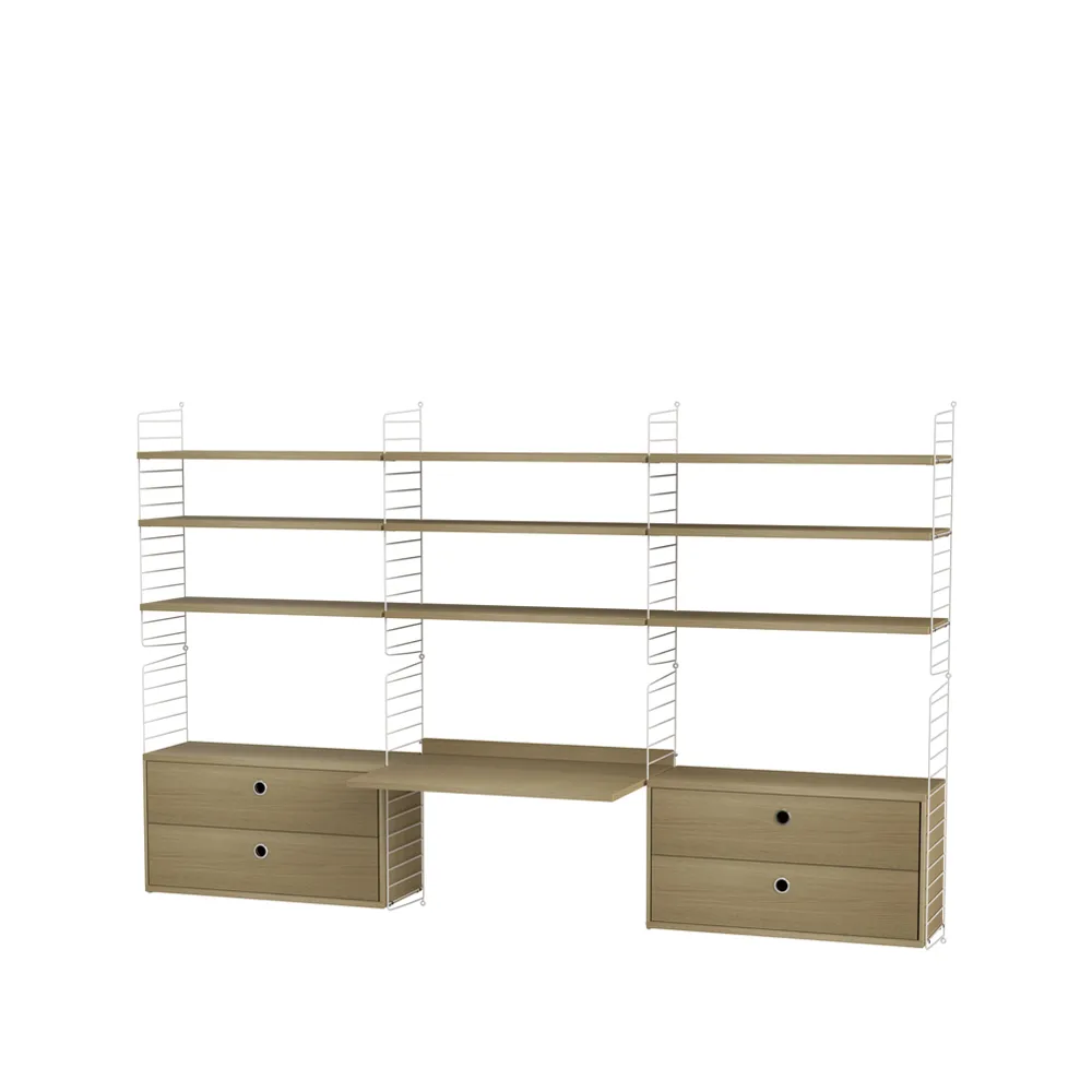 String γραφείο οξιάς & λευκό - Συνδυασμός F String