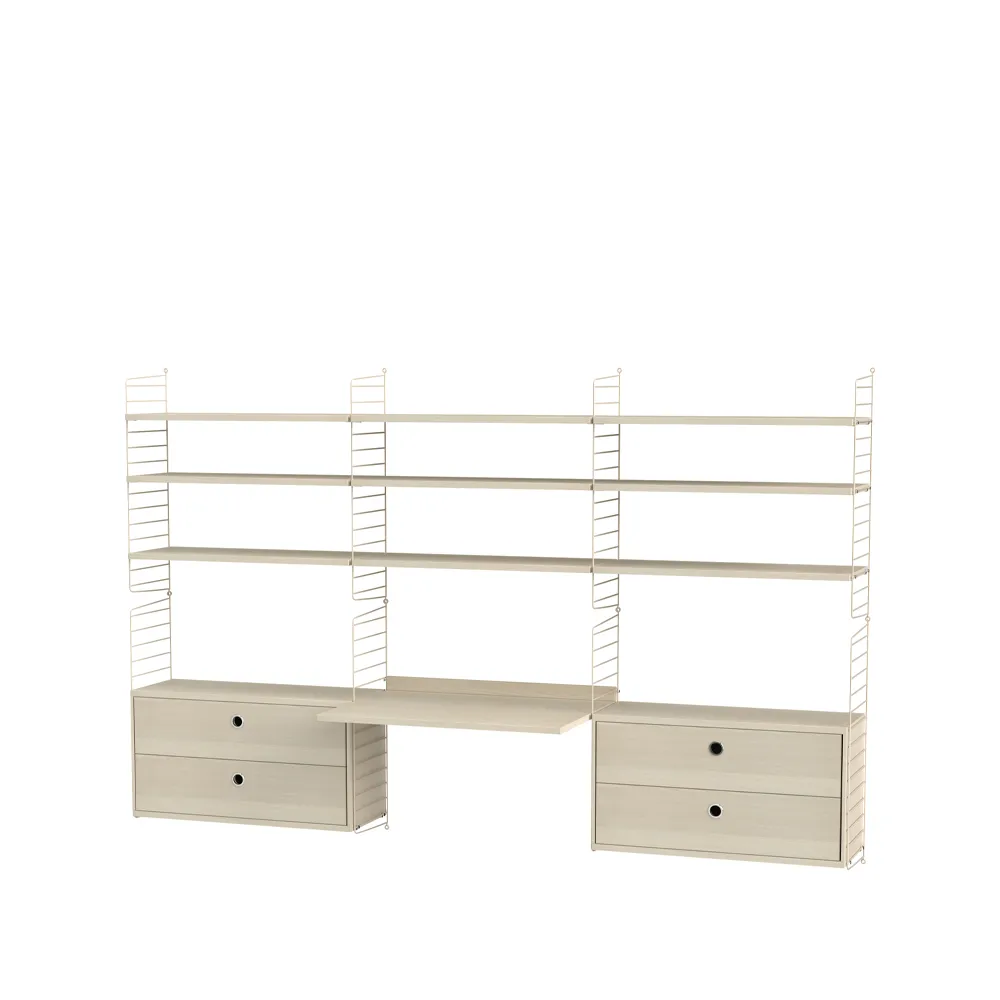 String γραφείο φλαμουριά & μπεζ - Συνδυασμός F String