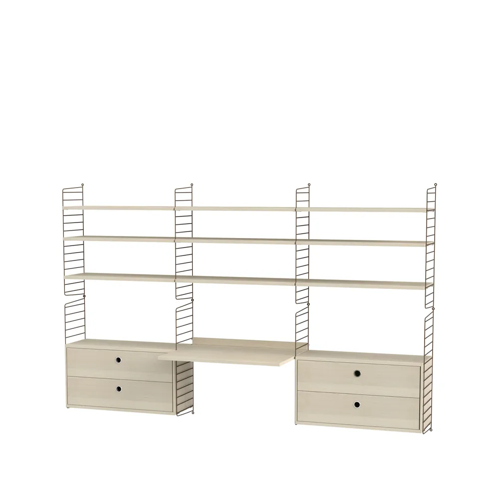 String γραφείο φλαμουριά & καφέ - Συνδυασμός F String