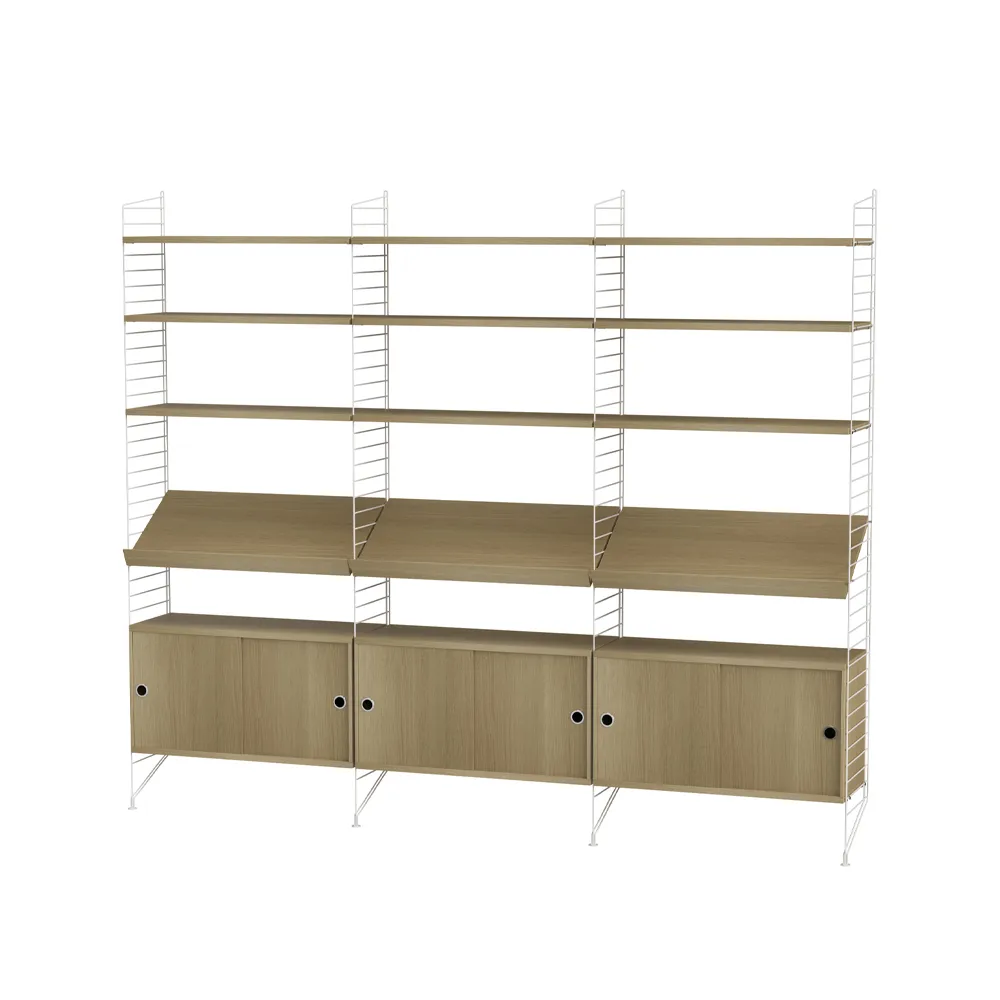 String σαλόνι οξιά & λευκό - Συνδυασμός G String