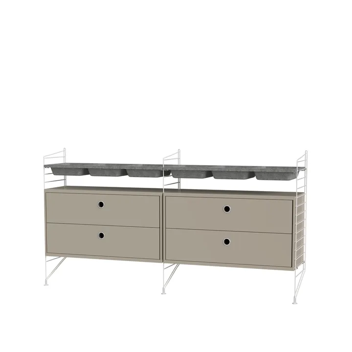 String υπνοδωμάτιο μπεζ & λευκό - Συνδυασμός G - undefined - String