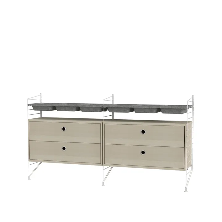 String υπνοδωμάτιο οξιά & λευκό - Συνδυασμός G - undefined - String