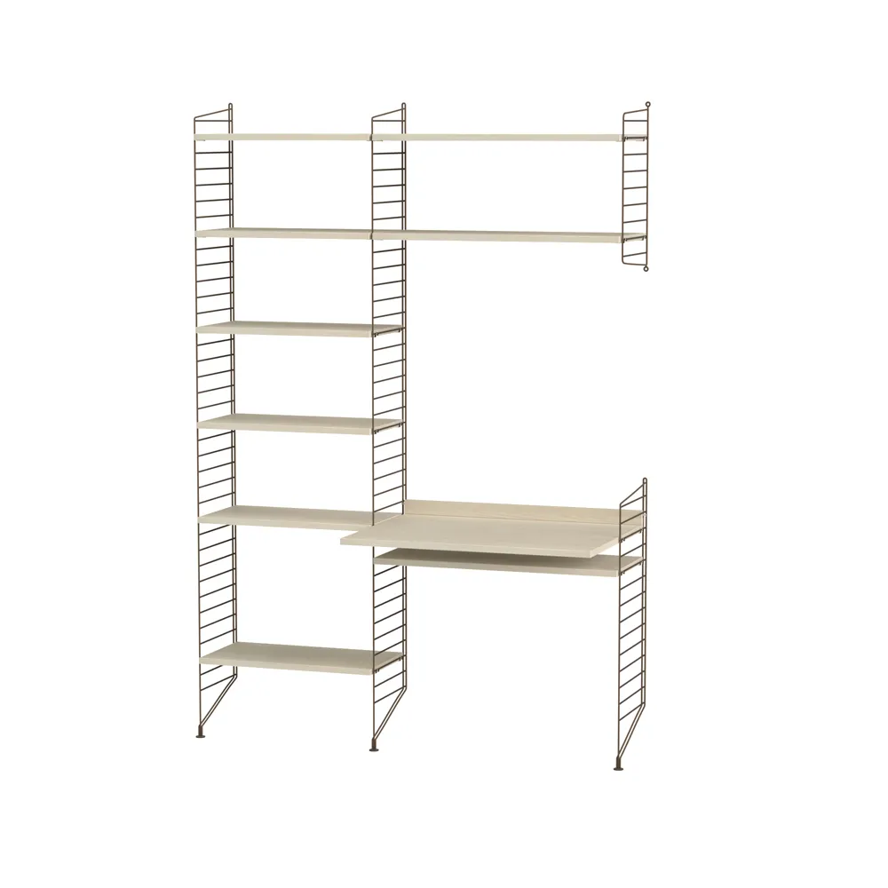 String γραφείο σε χρώμα άσπρο & καφέ - Συνδυασμός G String