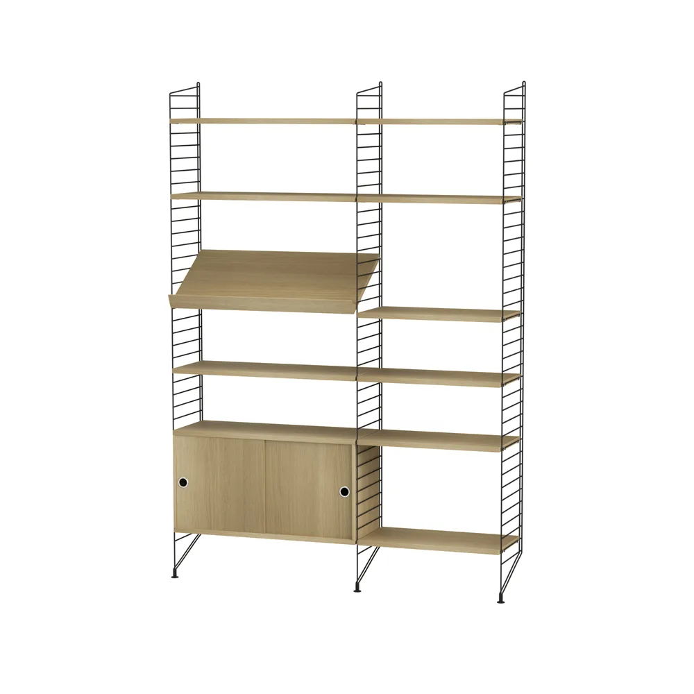 String σαλόνι οξιά & μαύρο - Συνδυασμός H String