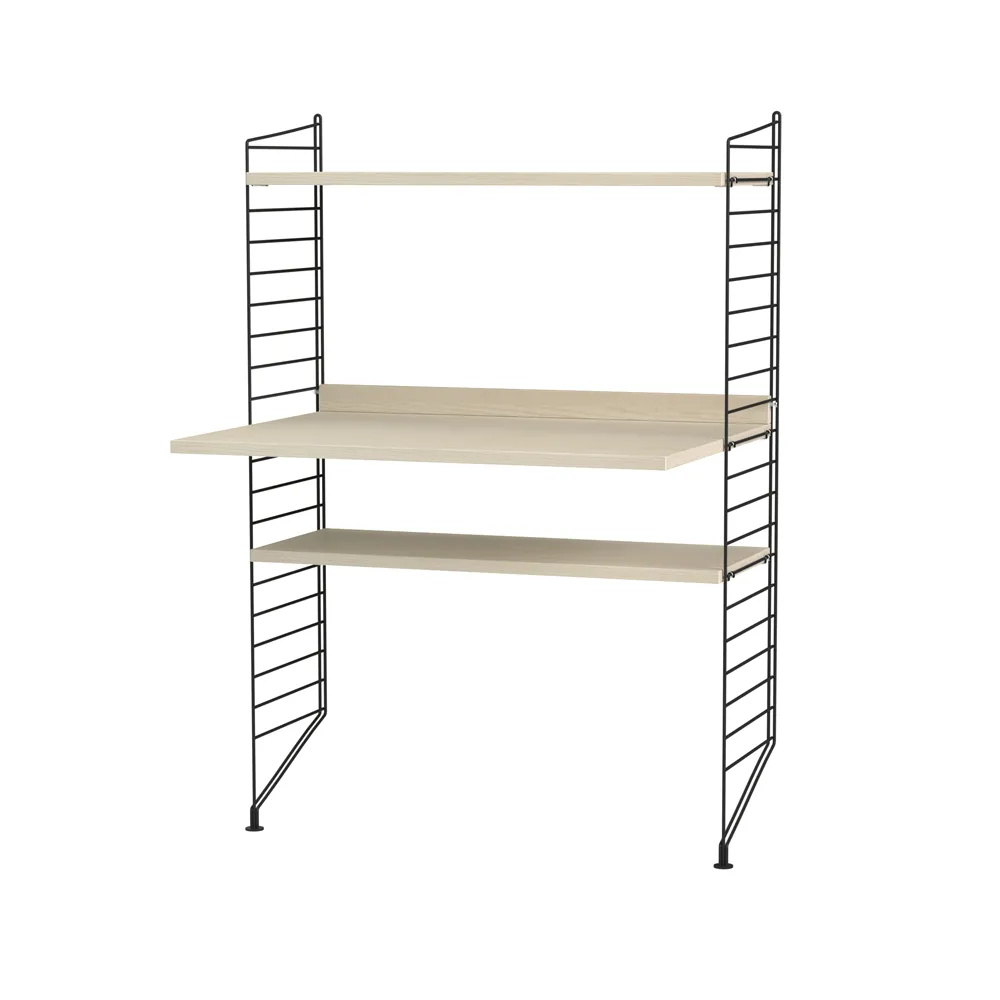 String γραφείο φλαμουριά & μαύρο - Συνδυασμός H String