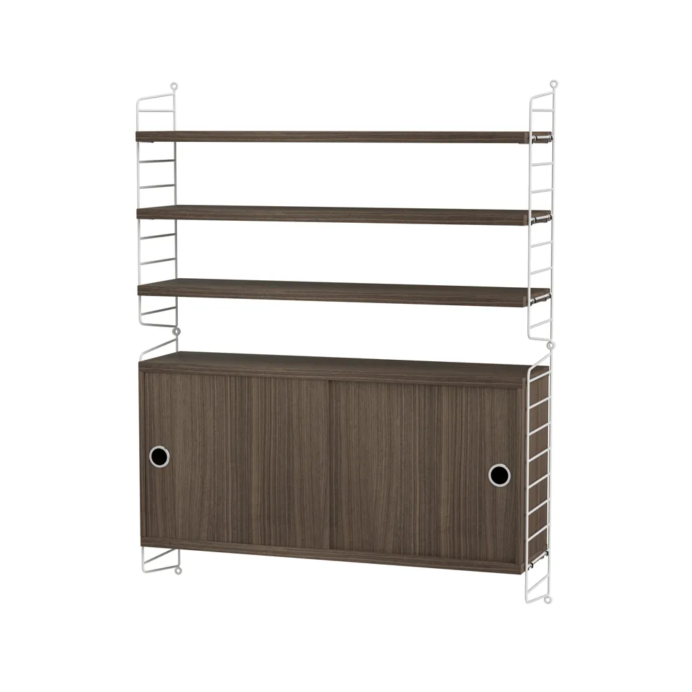 String σαλόνι καρυδιά & λευκό - Συνδυασμός I String