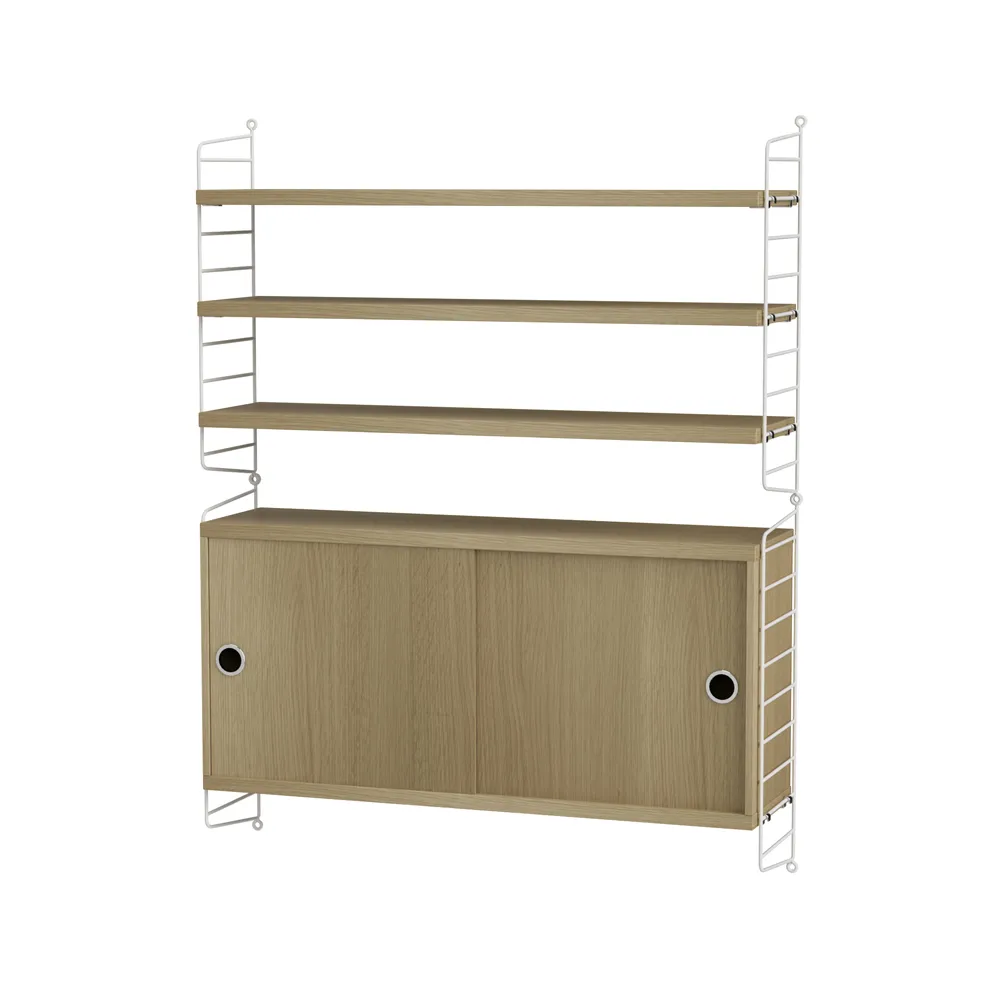 String σαλόνι οξιά & λευκό - Συνδυασμός I String