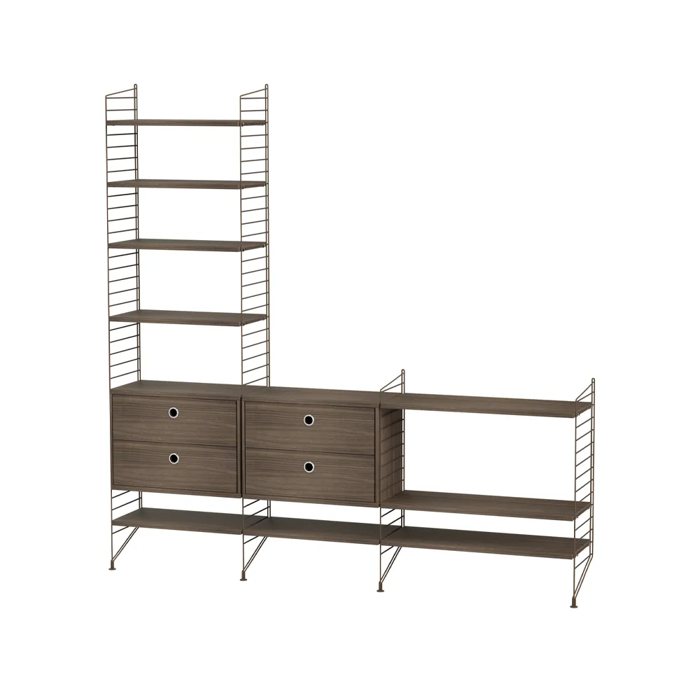 String σαλόνι καρυδιά & καφέ - Συνδυασμός J String