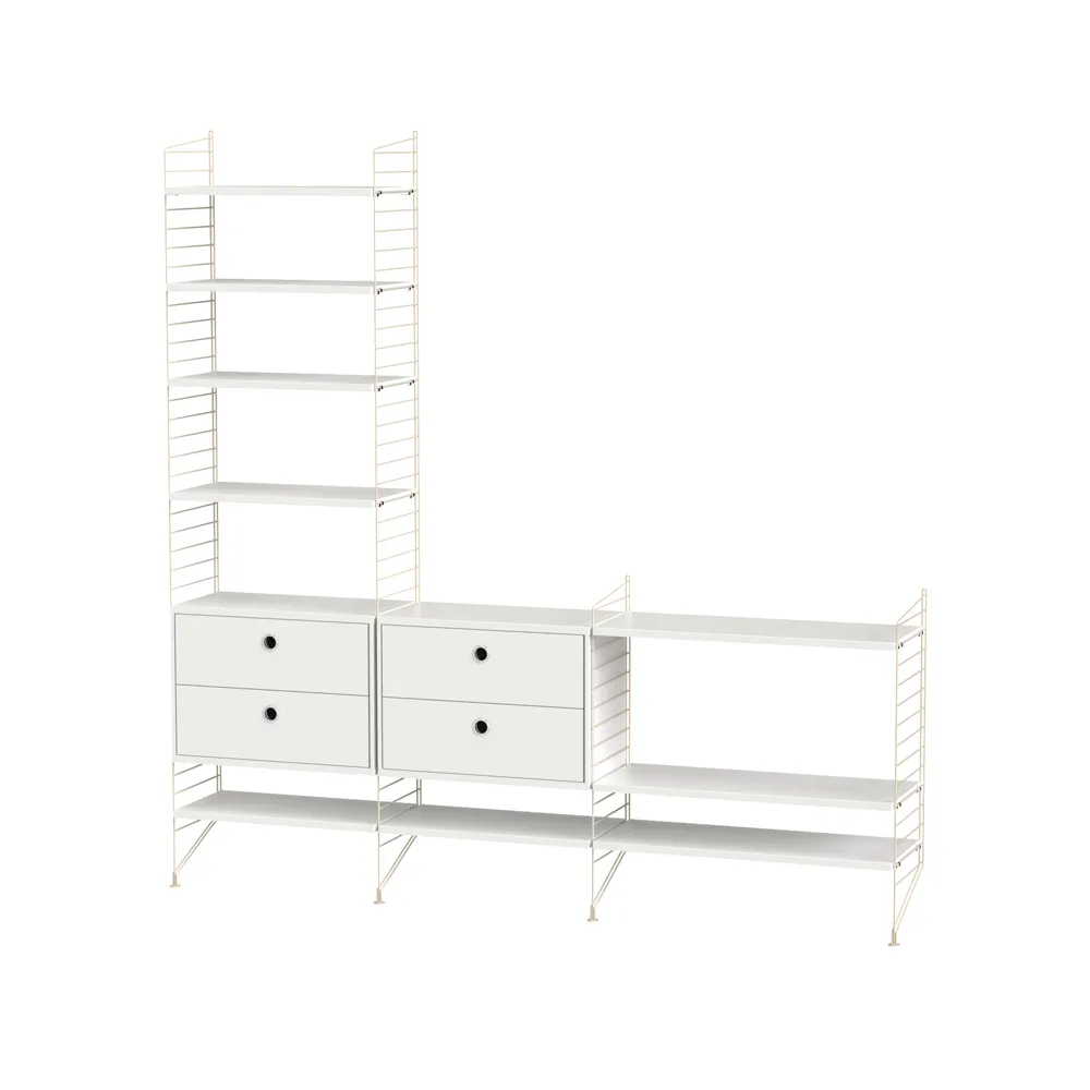 String σαλόνι λευκό & μπεζ - Συνδυασμός J String