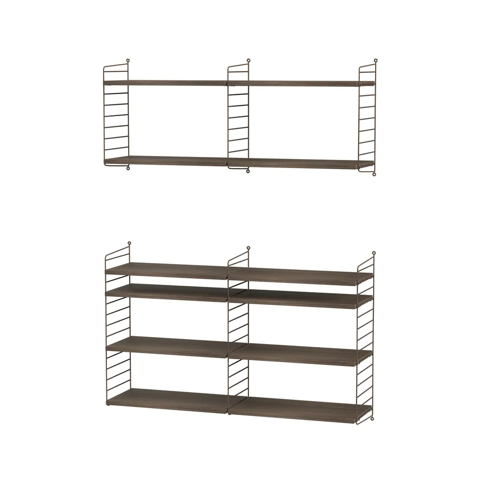 String καθιστικό καρυδιά & καφέ - Συνδυασμός N String