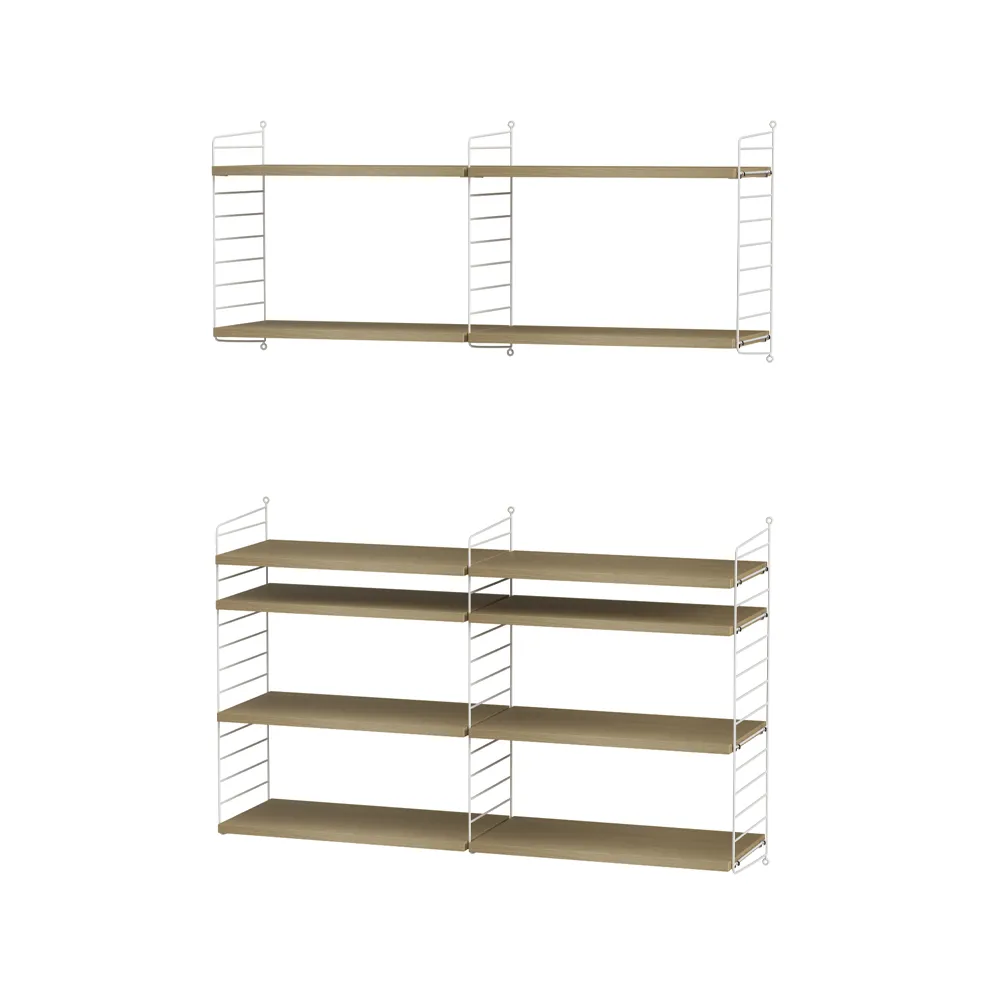 String σαλόνι οξιά & λευκό - Συνδυασμός N String