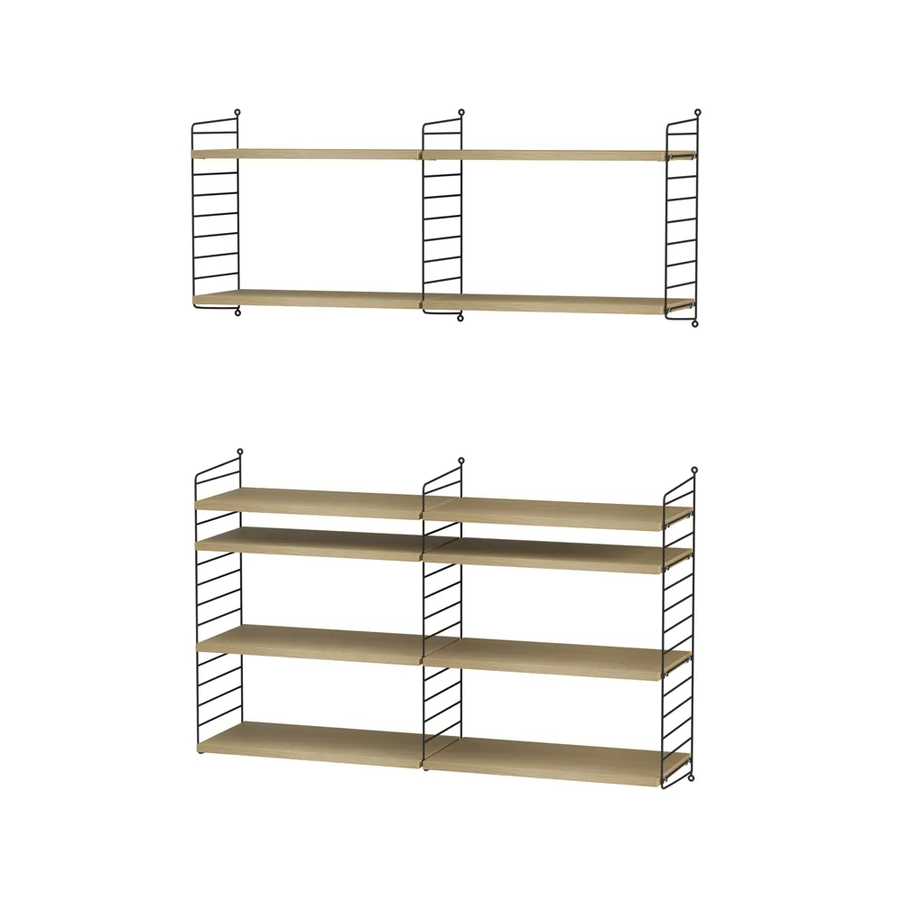 String σαλόνι οξιά & μαύρο - Συνδυασμός N String