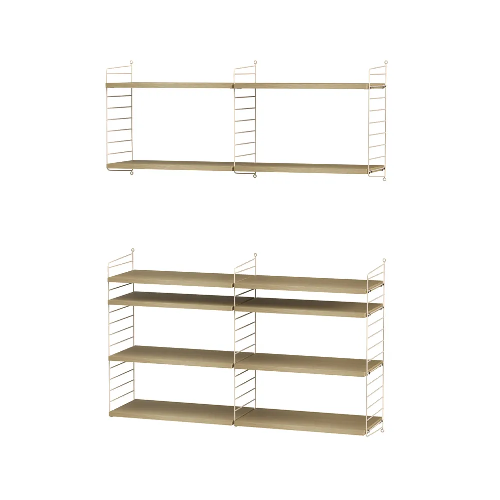 String σαλόνι οξιά & μπεζ - Συνδυασμός N String