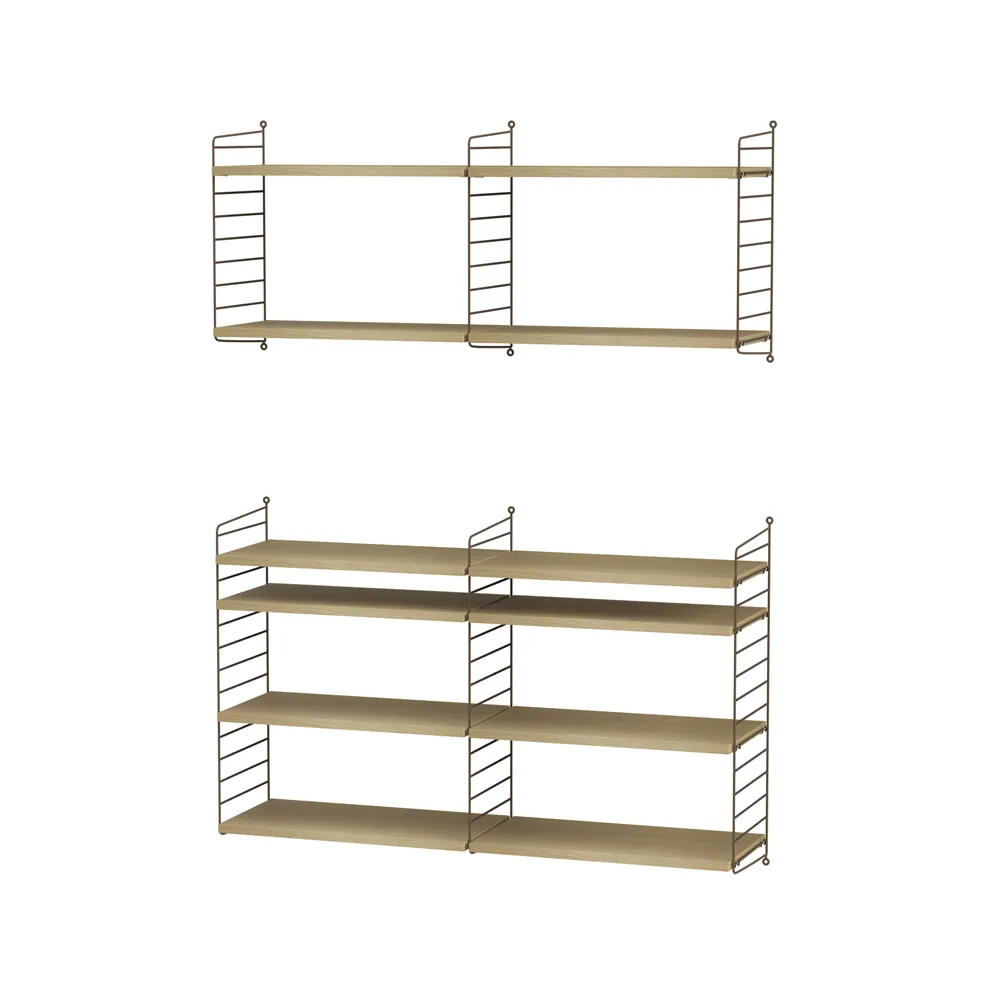 String σαλόνι οξιά & καφέ - Συνδυασμός N String