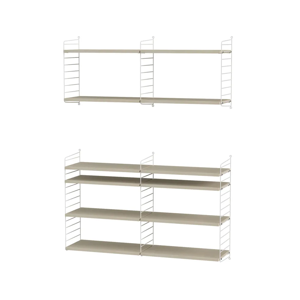 String σαλόνι οξιά & λευκό - Συνδυασμός N String