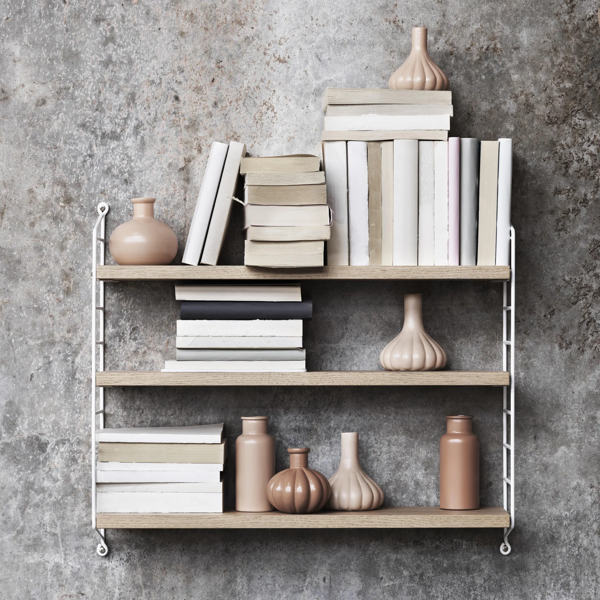 String Ραφιέρα Pocket δρυς λευκό, δρυς-λευκό String