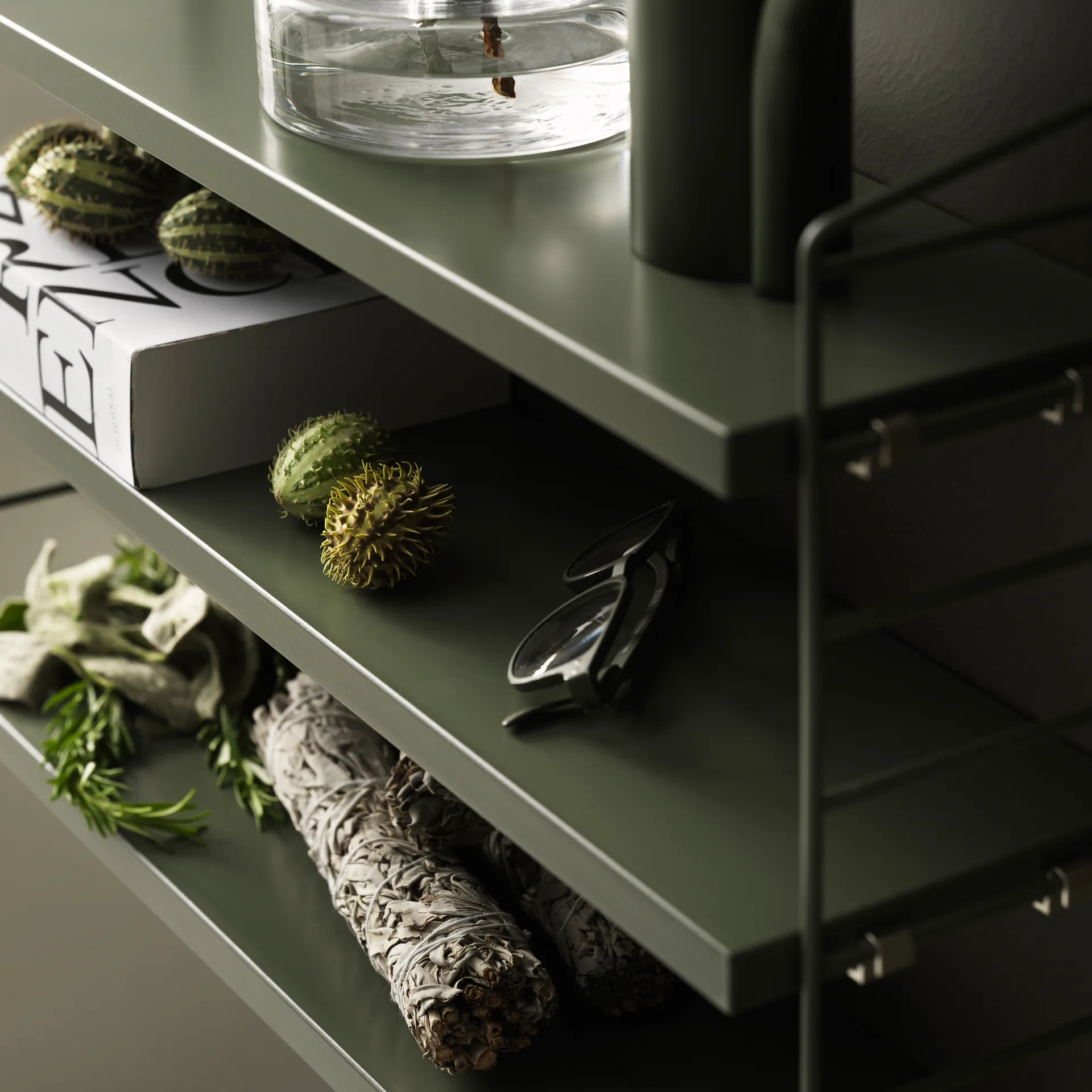 String Ραφιέρα Pocket γκριζοπράσινο, Φασκόμηλο (πράσινο) String