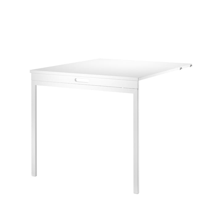 Αναδιπλούμενο τραπέζι String - Λευκό, λευκά μεταλλικά πόδια - String