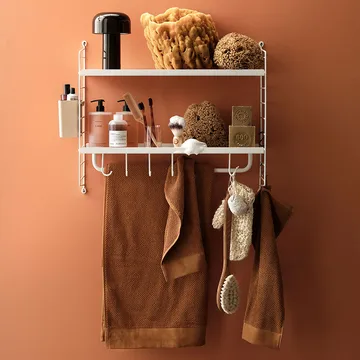 String ράφι τοίχου μπάνιου - Λευκό - String