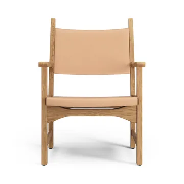 Πολυθρόνα Caryngo - Λαδωμένη δρυς-δέρμα φυσικό - Swedese