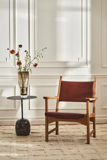 Πολυθρόνα Caryngo - Λαδωμένη δρυς-δέρμα κόκκινο καφέ - Swedese