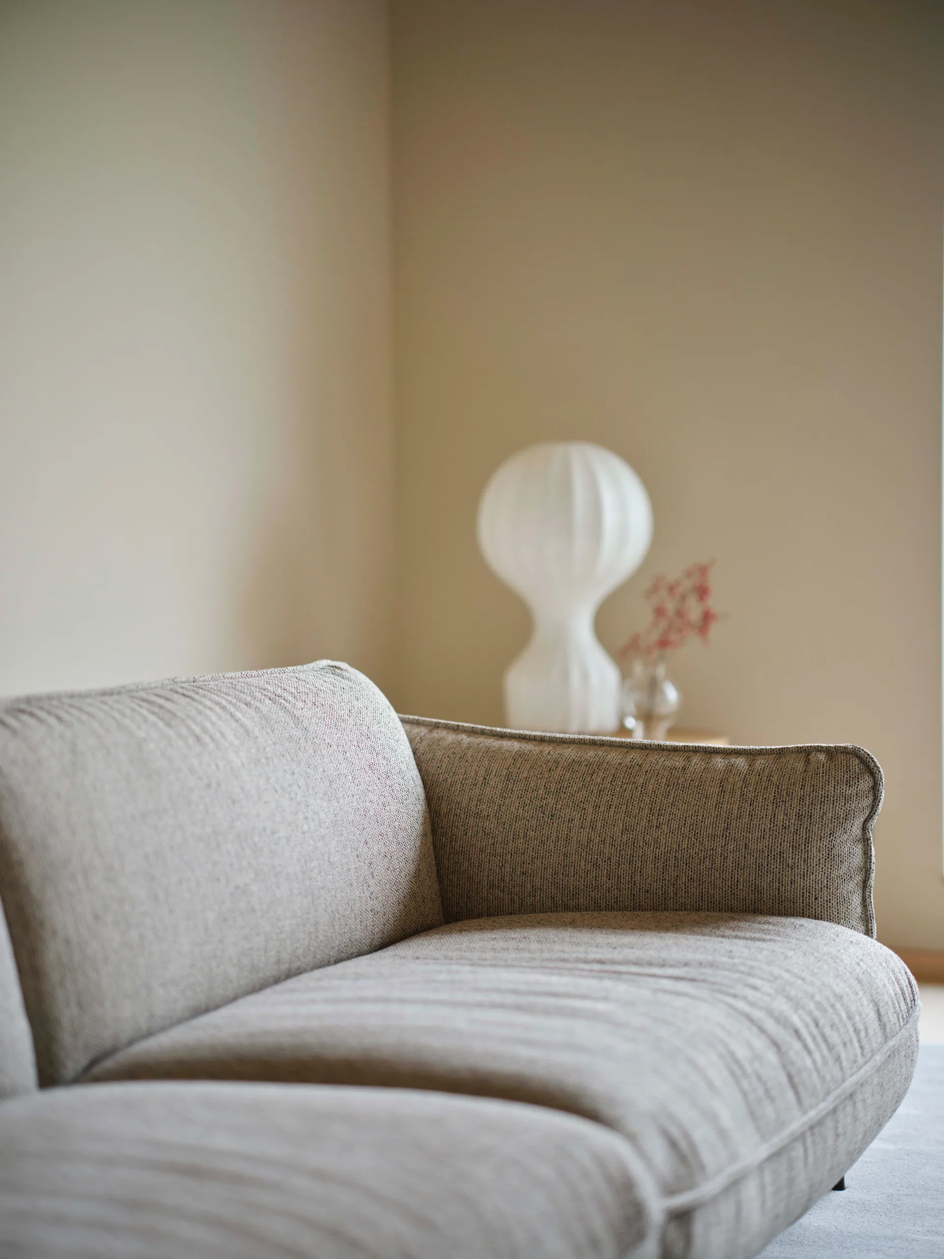 Continental καναπές, Wave Cobblestone-χρωμιο ατσάλι   Swedese