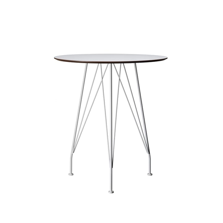 Desirée τραπεζάκι σαλονιού, Λευκό laminate, ø110cm, λευκή λακαρισμένη βάση Swedese