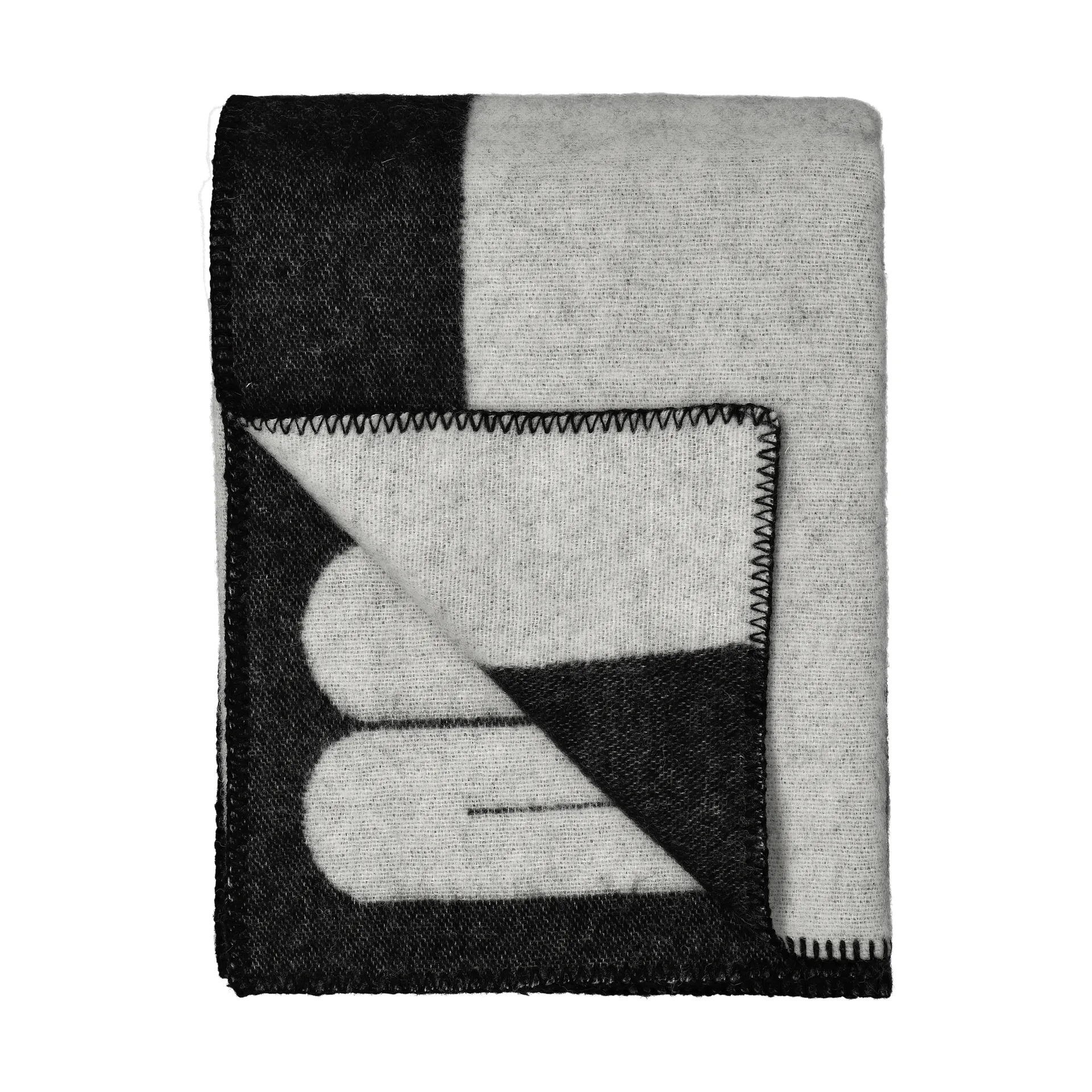 Duality ριχτάρι 130x180 cm, Μαύρο-ανοιχτό-γκρι Swedese