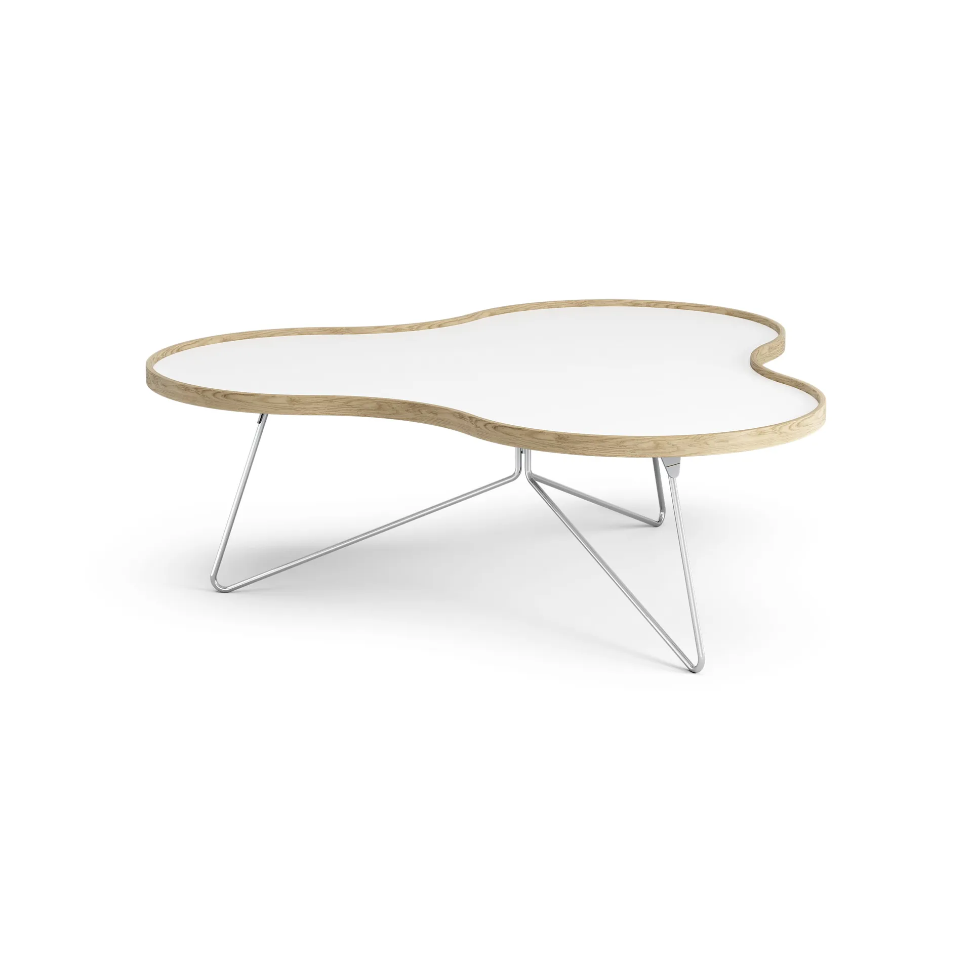 Flower τραπέζι 107x114 cm, H45 cm Δρυς λακαρισμένη Swedese