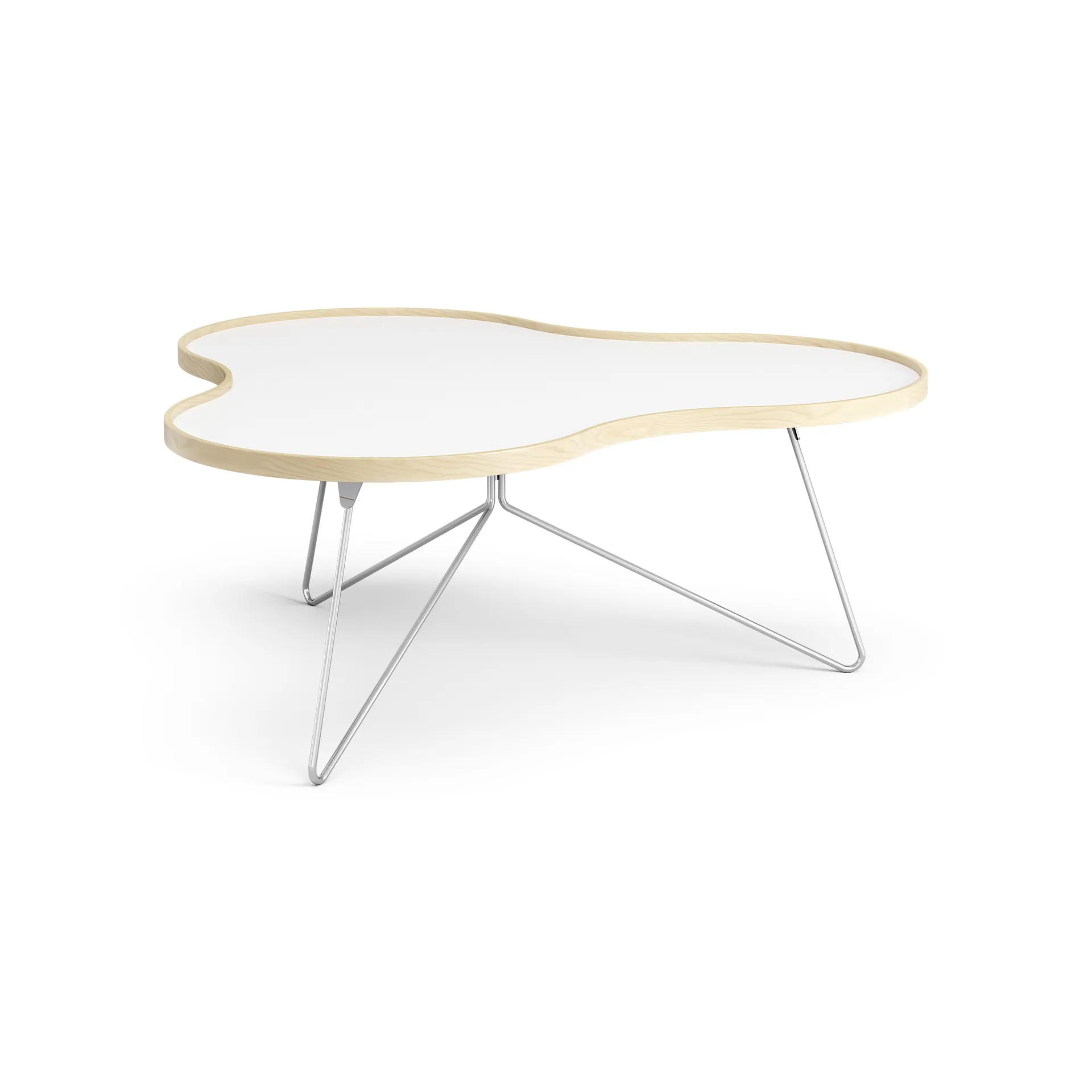 Flower τραπέζι 107x114 cm, H45 cm σημύδα λακαρισμένη Swedese