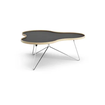 Flower τραπέζι 107x114 cm - H45cm-μαύρο-δρυς-χρώμιο - Swedese