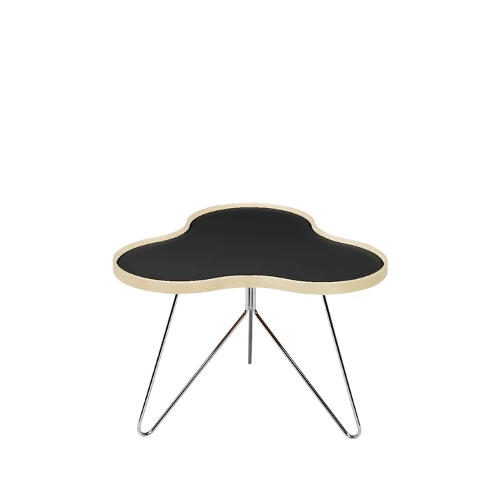 Flower τραπέζι 62x66 cm - H45cm-μαύρο-σημύδα-χρώμιο - Swedese