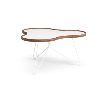 Flower τραπέζι 84x90 cm - H45cm-λευκό-καρυδιά-λευκή βάση - Swedese