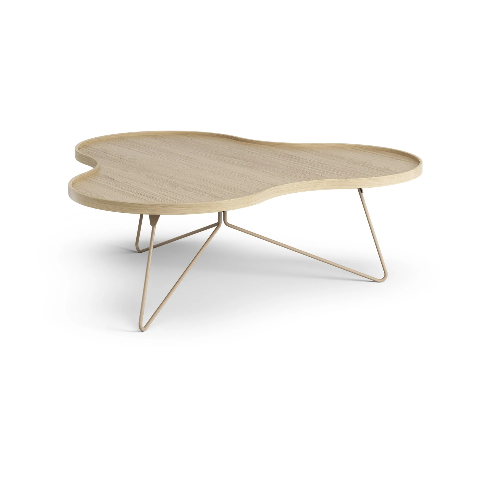 Flower mono τραπέζι 107x114 cm, H39 Δρύς λακαρισμένη-nutmeg RAL1019 Swedese