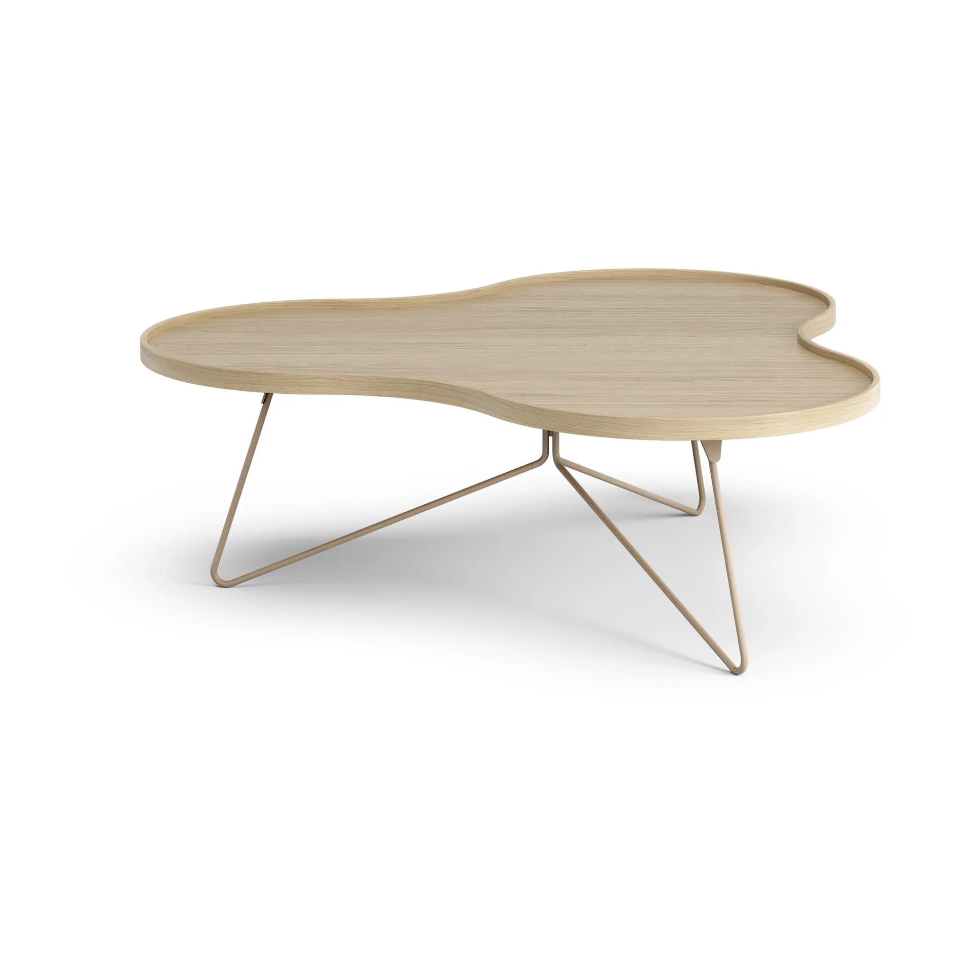 Flower mono τραπέζι 107x114 cm, H39 Δρύς λακαρισμένη-nutmeg RAL1019 Swedese