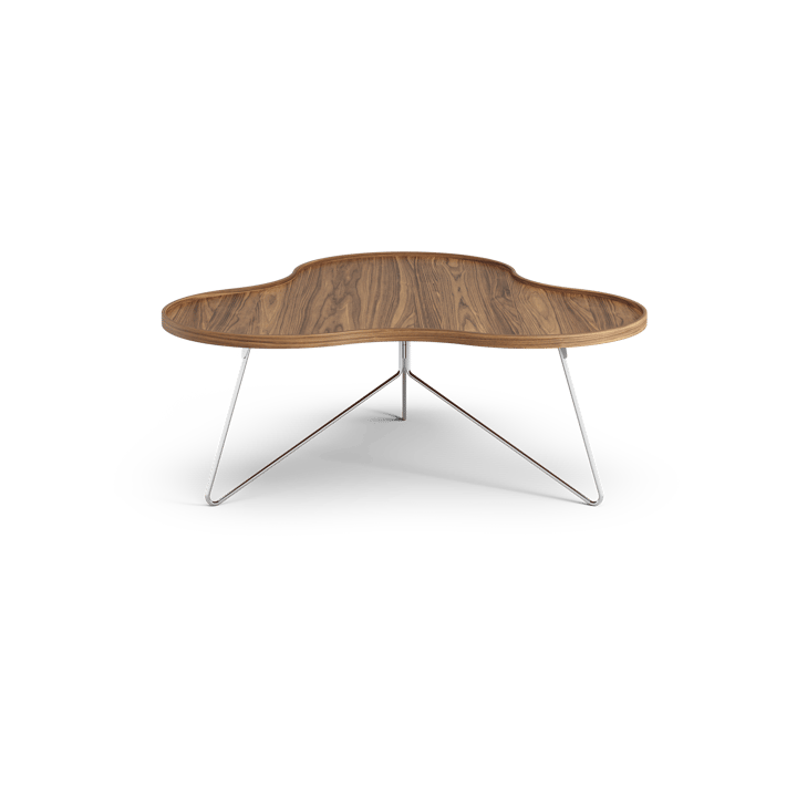Flower mono τραπέζι Special Edition 107x114 εκ., Ύψος 45 εκ. – βαμμένο καρύδι – επιχρωμιωμένο ατσάλι Swedese