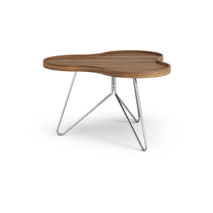 Flower mono τραπέζι Special Edition 62x66 εκ., Ύψος 39 εκ. – βαμμένο καρύδι – επιχρωμιωμένο ατσάλι Swedese