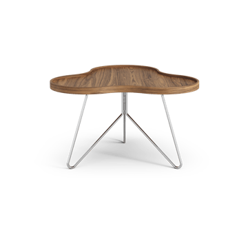 Flower mono τραπέζι Special Edition 62x66 εκ. - Ύψος 39 εκ. – βαμμένο καρύδι – επιχρωμιωμένο ατσάλι - Swedese