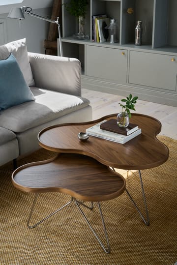 Flower mono τραπέζι Special Edition 62x66 εκ. - Ύψος 39 εκ. – βαμμένο καρύδι – επιχρωμιωμένο ατσάλι - Swedese
