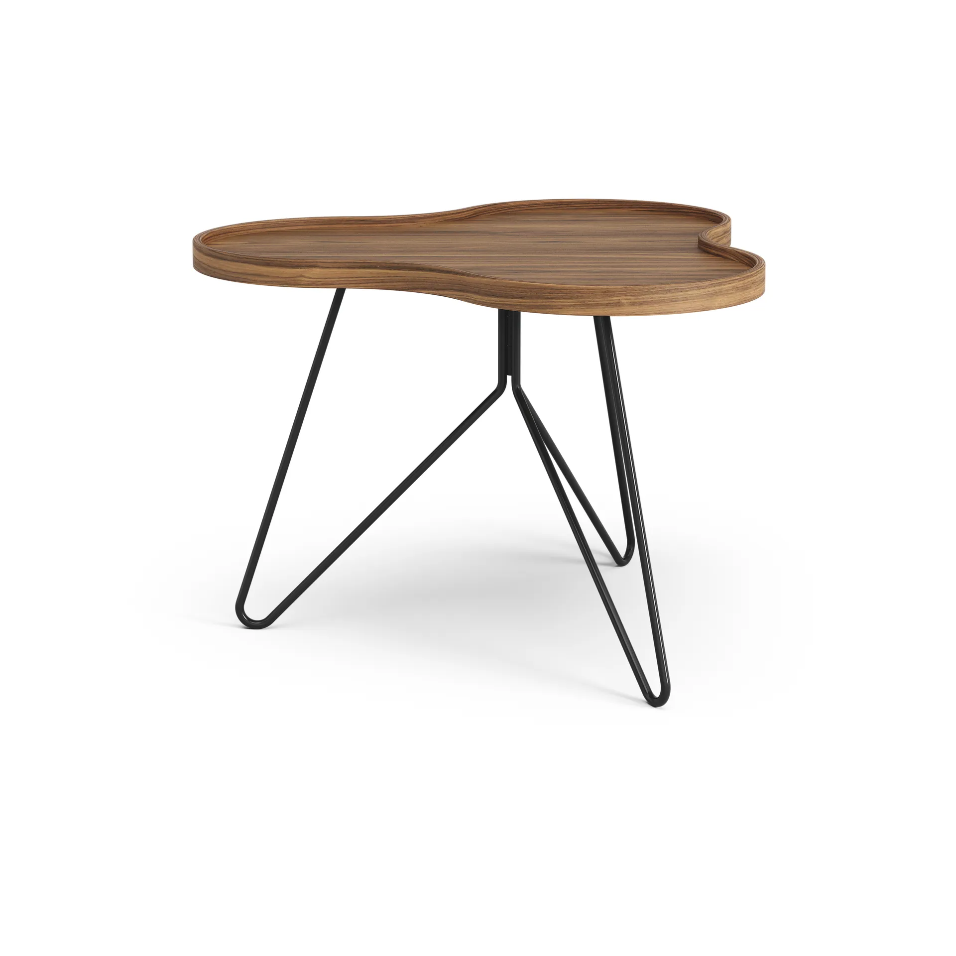 Flower mono τραπέζι Special Edition 62x66 εκ., Ύψος 45 εκ. – βαμμένο καρύδι – μαύρο βαμμένο ατσάλι Swedese