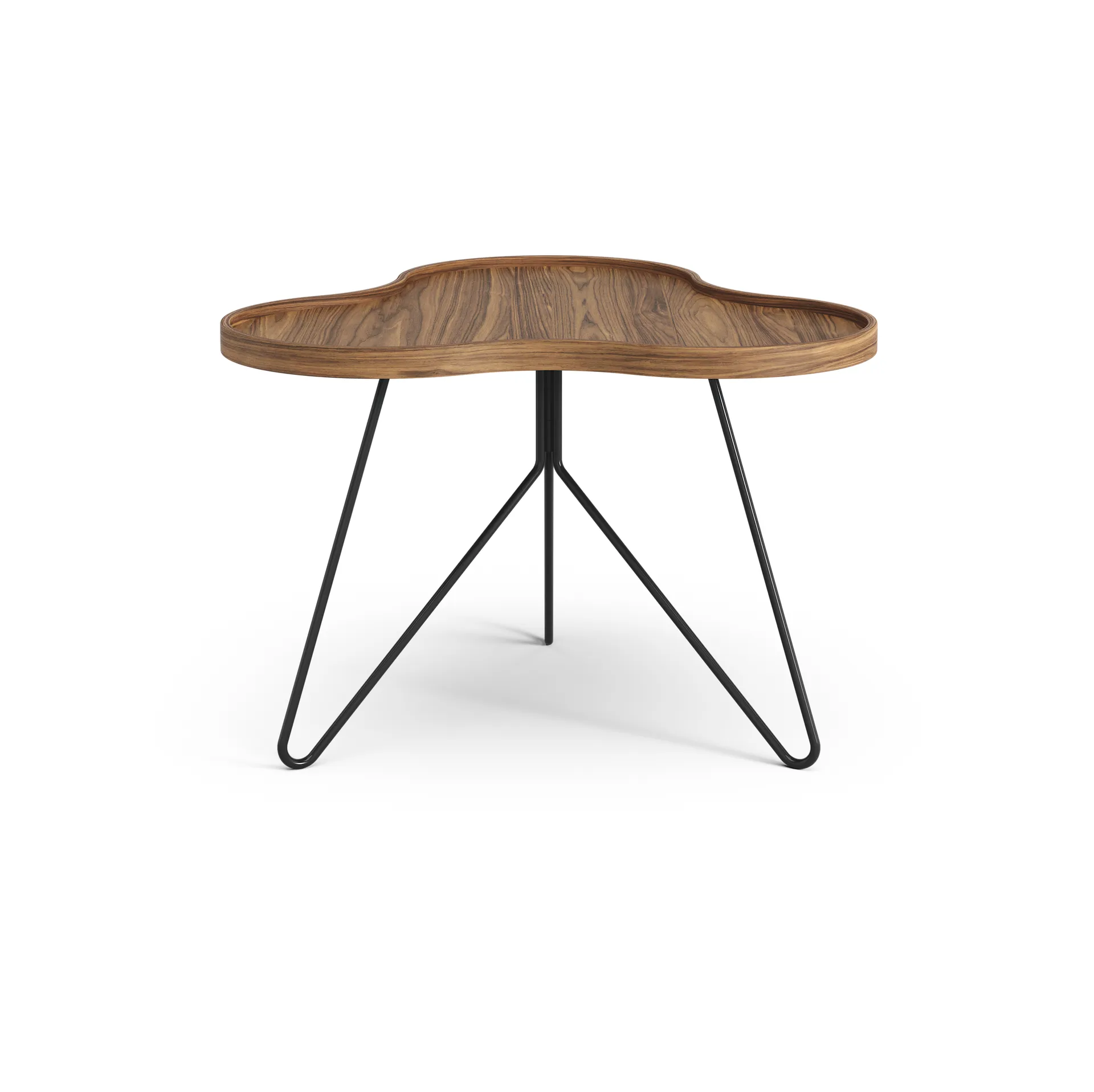 Flower mono τραπέζι Special Edition 62x66 εκ., Ύψος 45 εκ. – βαμμένο καρύδι – μαύρο βαμμένο ατσάλι Swedese