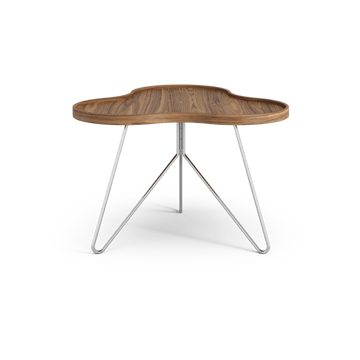 Flower mono τραπέζι Special Edition 62x66 εκ. - Ύψος 45 εκ. – βαμμένο καρύδι – επιχρωμιωμένο ατσάλι - Swedese