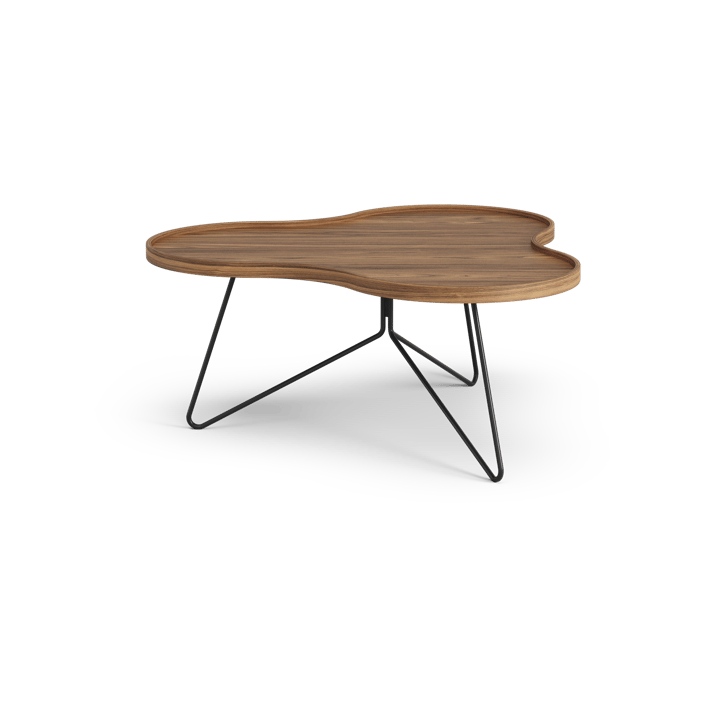 Flower mono τραπέζι Special Edition 84x90 εκ., Ύψος 39 εκ. – βαμμένο καρύδι – μαύρο βαμμένο ατσάλι Swedese